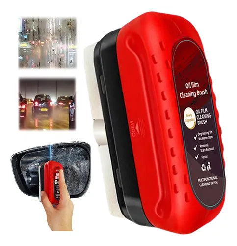 Cepillo Limpiador de Vidrio con Líquido Desengrasante